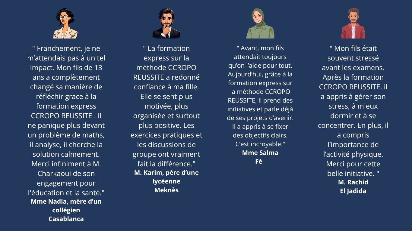 Ils sont tous pour une réussite globale et durable de leurs enfants